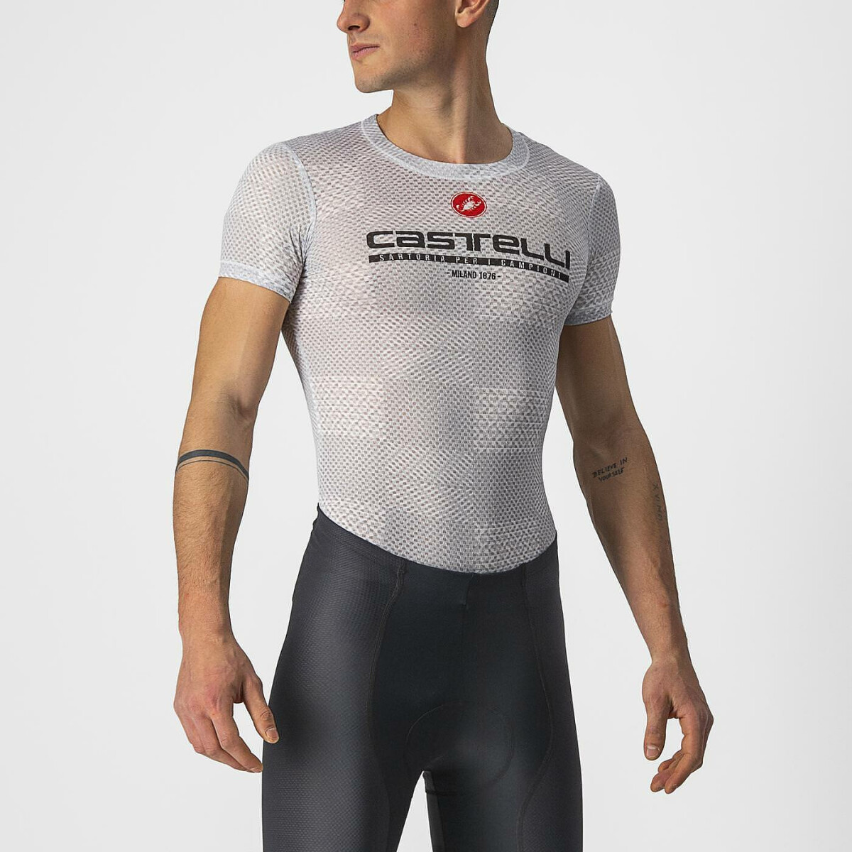 Castelli Pro Mesh Baselayer Short Sleeve silver grey