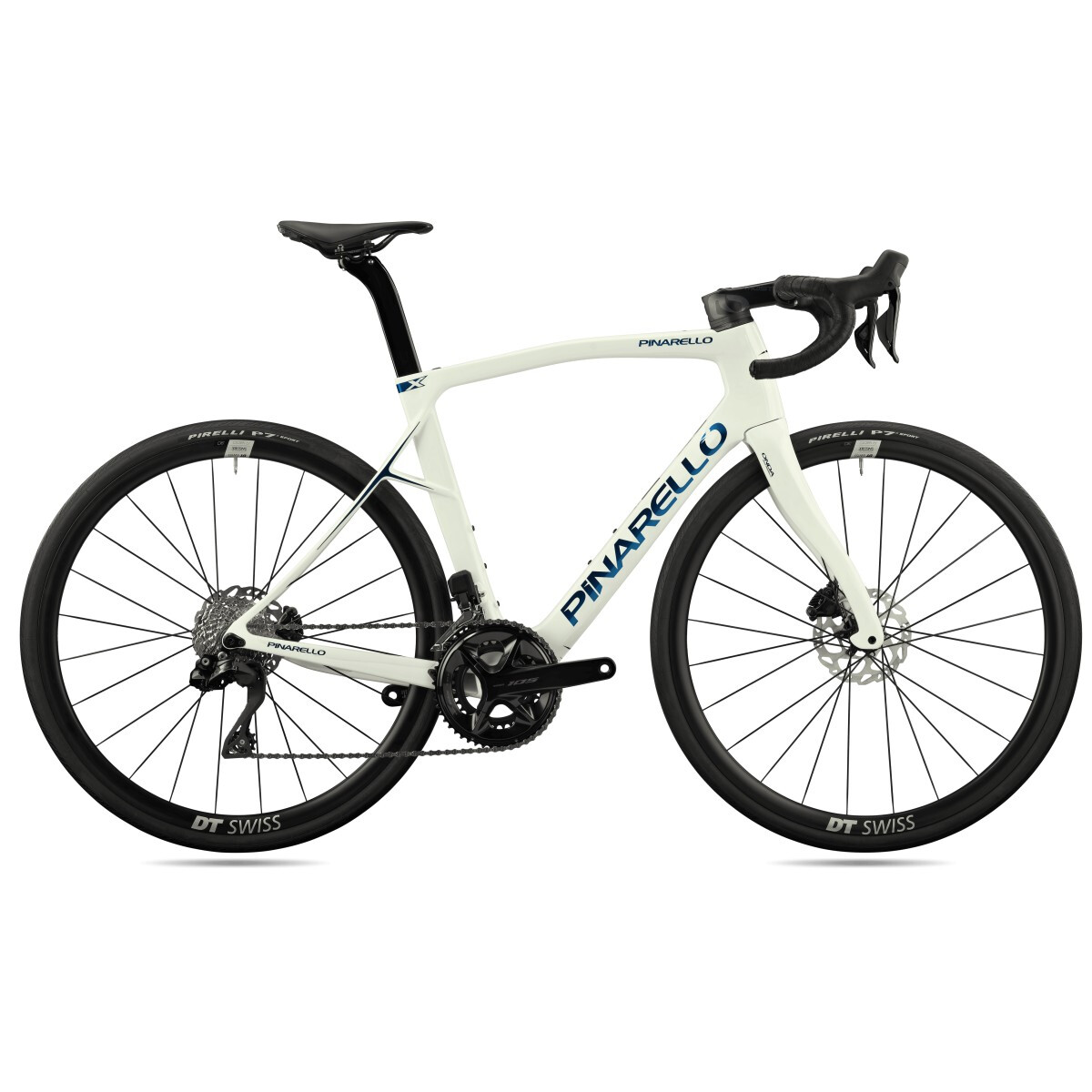 Pinarello X5 Disc Rennrad | Xolo Crystal White | Shimano 105